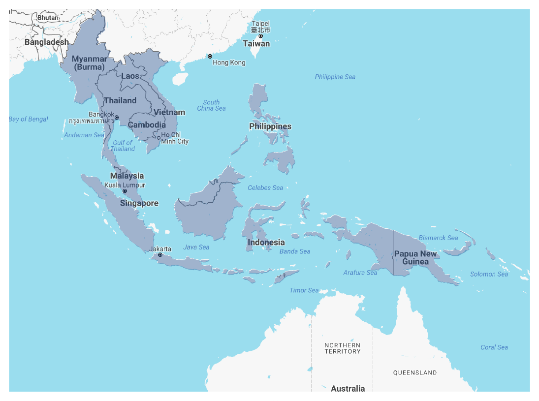 Southeast Asia map picture