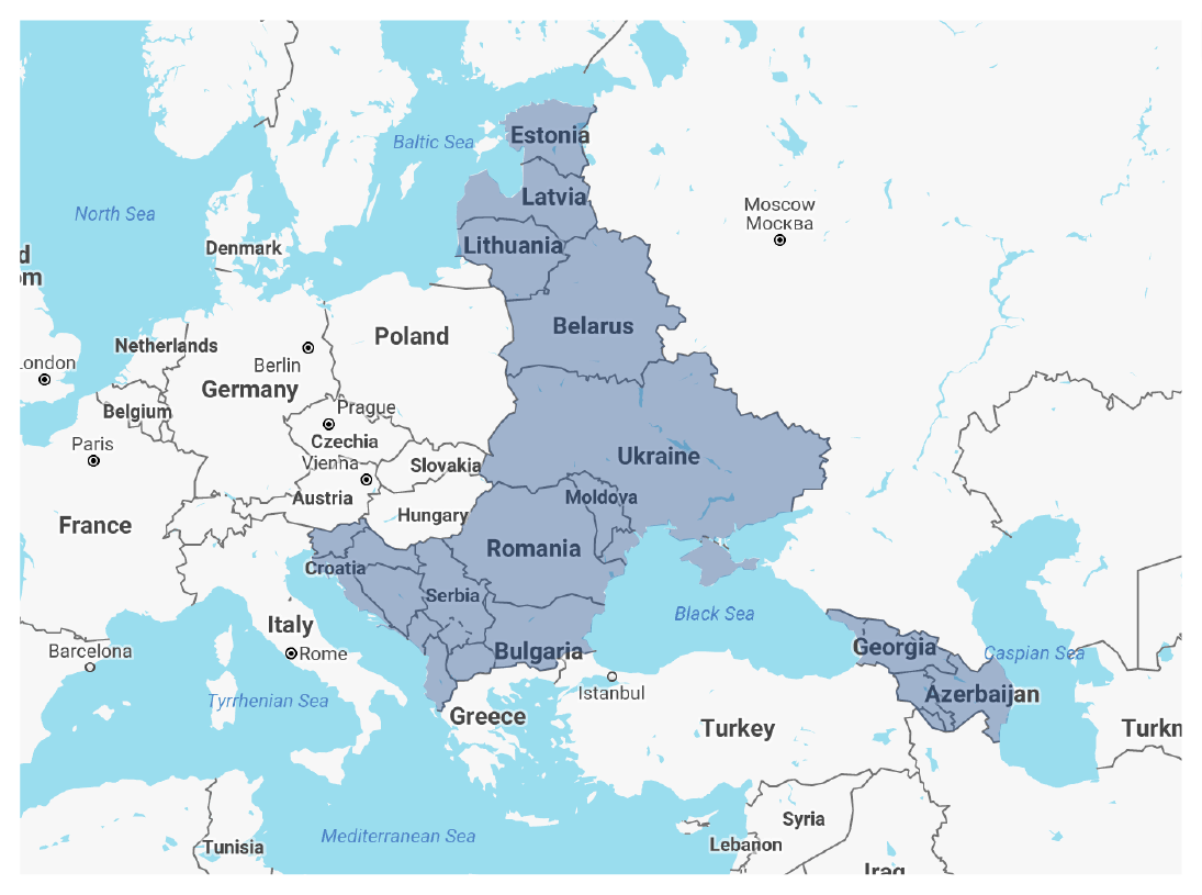 Balkans / Caucasus map picture