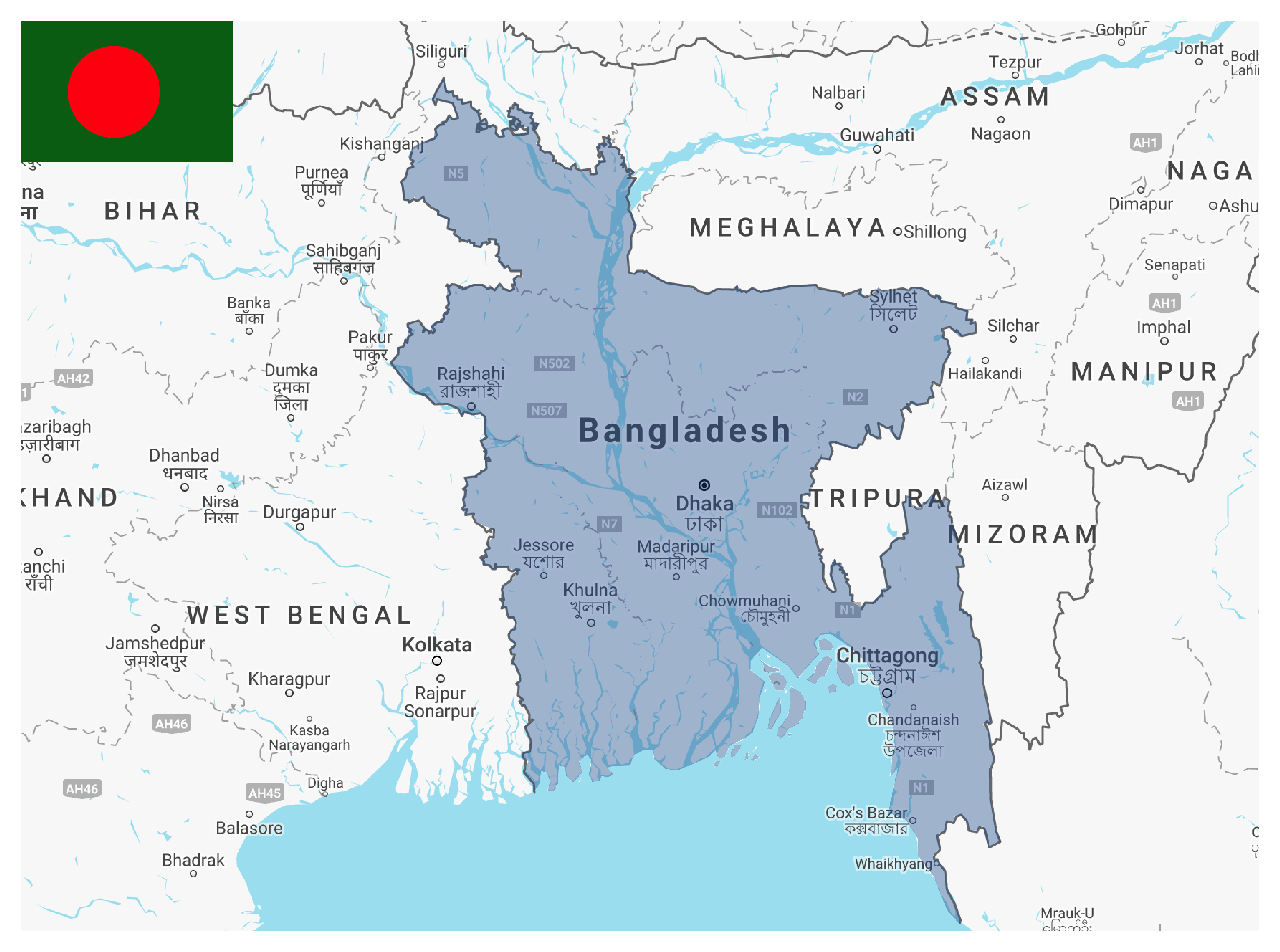 Bangladesh State Map