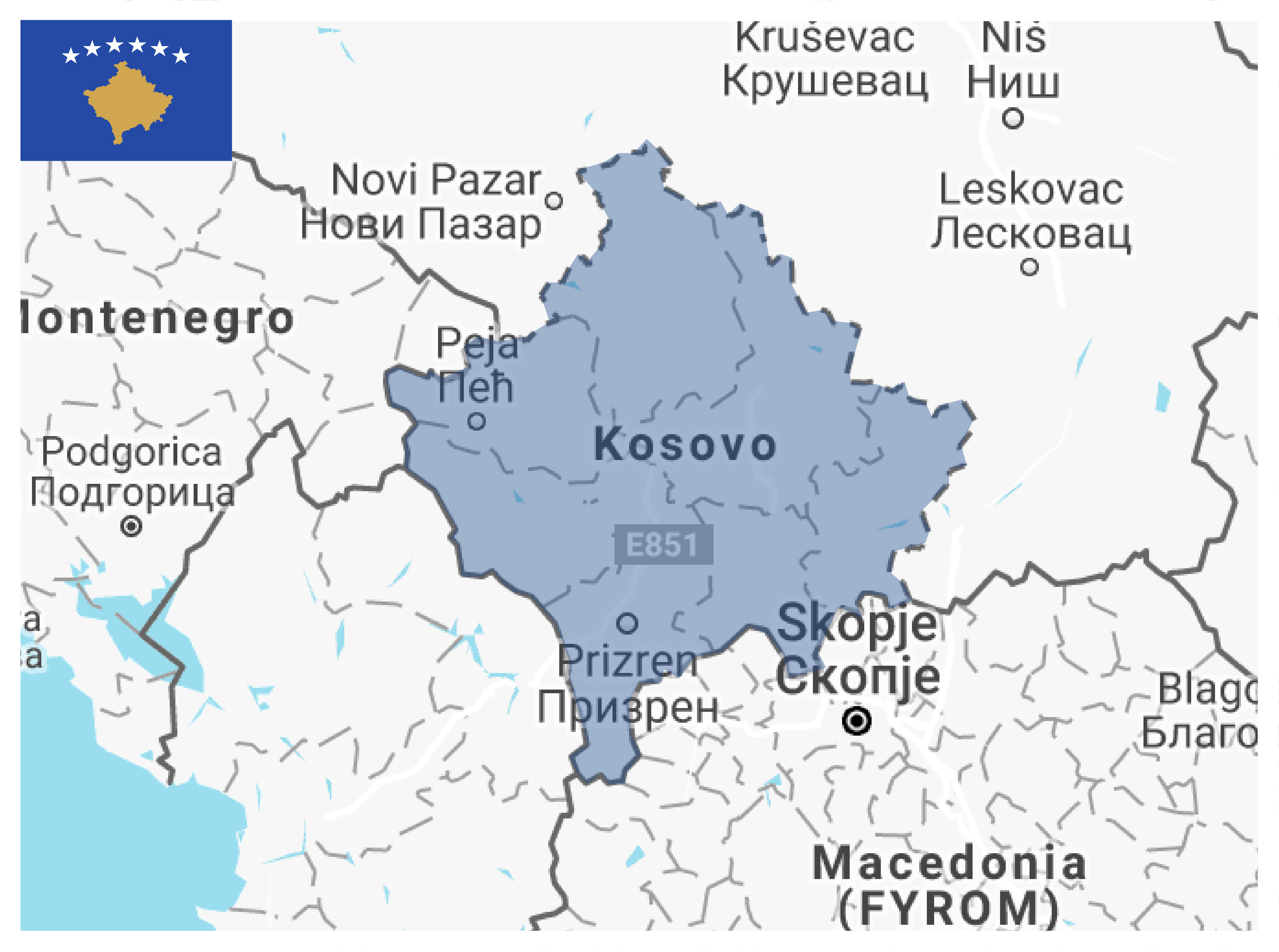 Kosovo map