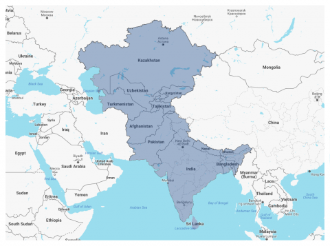 related region south and central asia